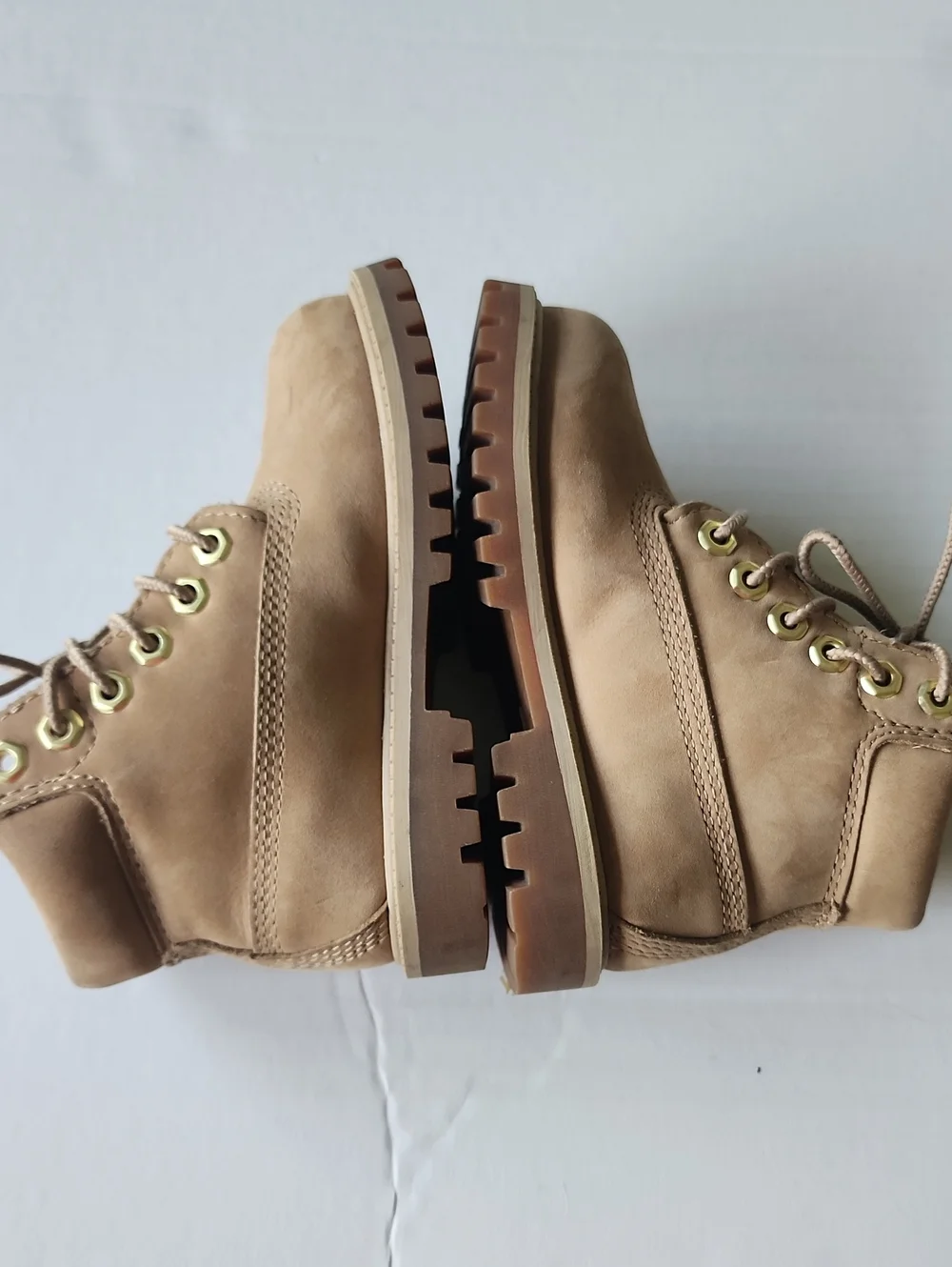 Timberland Kids Wheat/Tan Leather Lace-Up Boots